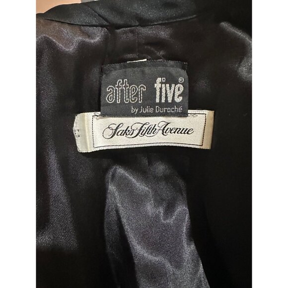 After Five By Julie Duroché Vtg Saks Fifth Avenue Sequined Plaid Blazer Jacket S - Picture 3 of 16